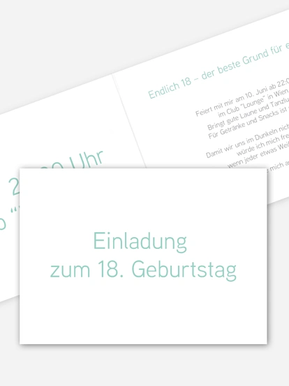 Einladung 18. Geburtstag Farbreich