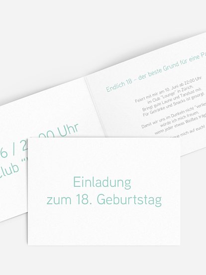 Einladung 18. Geburtstag Farbreich