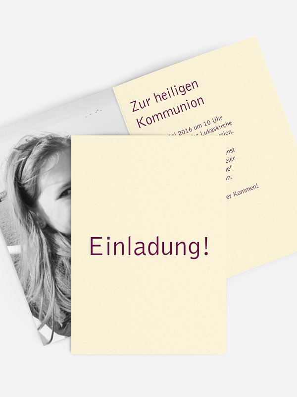 Kommunionseinladung Farbreich