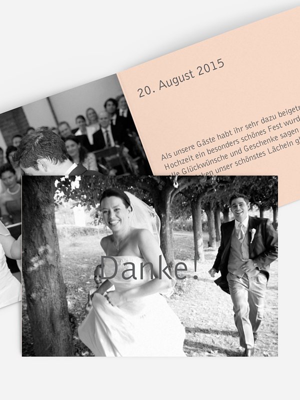 Dankeskarte Hochzeit Farbreich