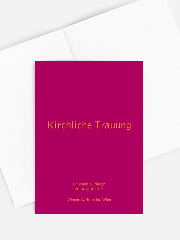 Kirchenheft Hochzeit Farbreich