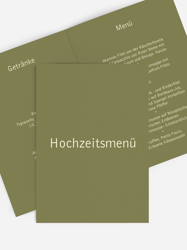 Menükarte Hochzeit Farbreich