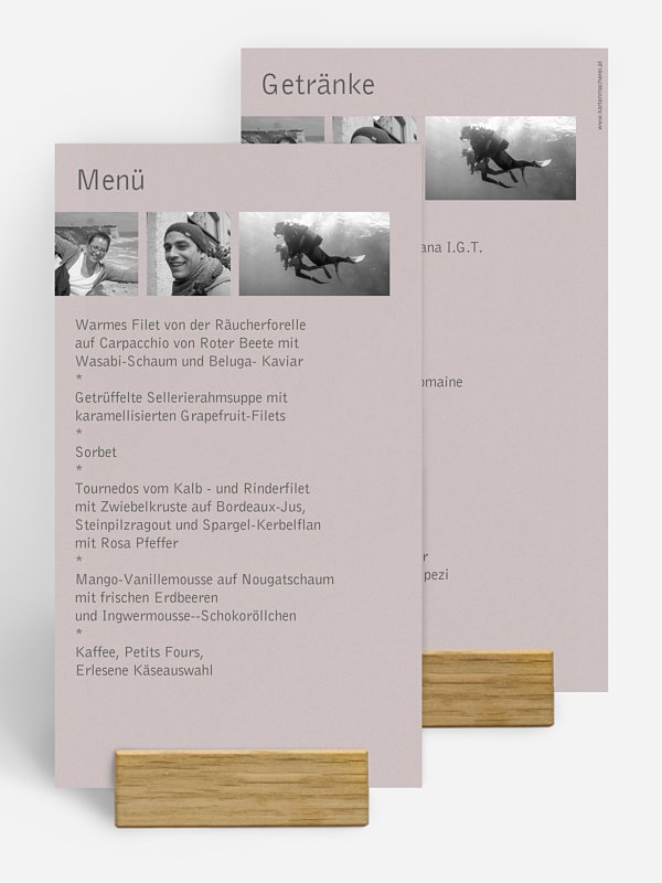 Menükarte Hochzeit Farbreich