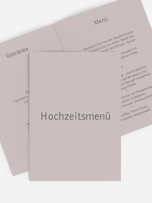Menükarte Hochzeit Farbreich