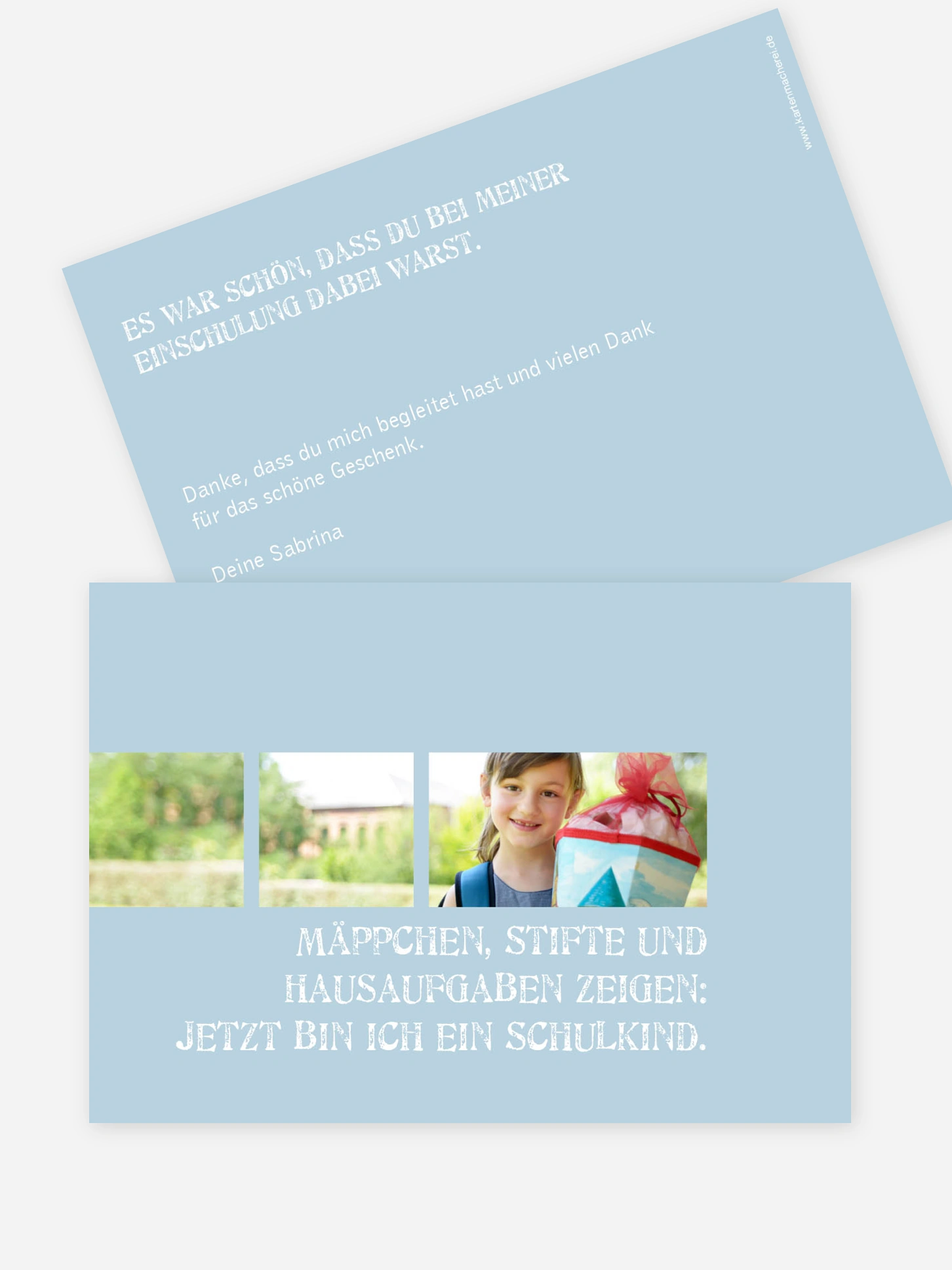 Danksagung Einschulung Farbreich