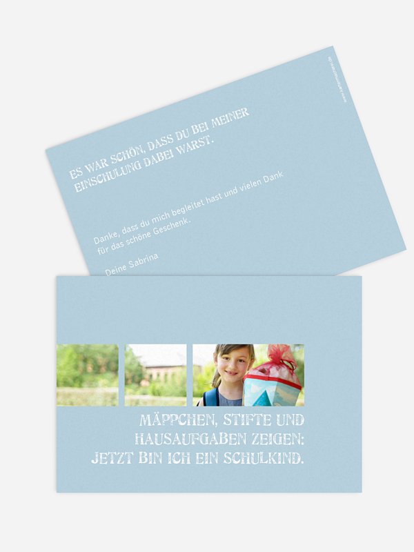 Danksagung Einschulung Farbreich