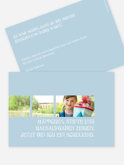 Danksagung Einschulung Farbreich