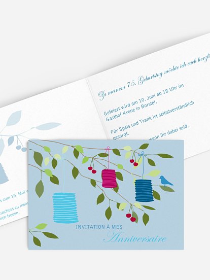 invitation anniversaire Jolis Lampions