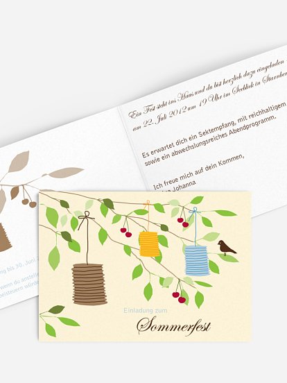 Partyeinladung Lampions