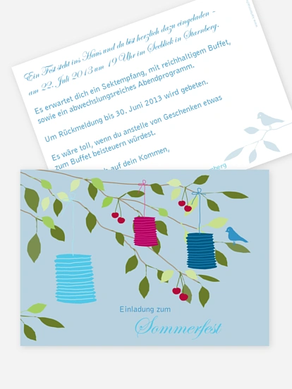 Partyeinladung Lampions