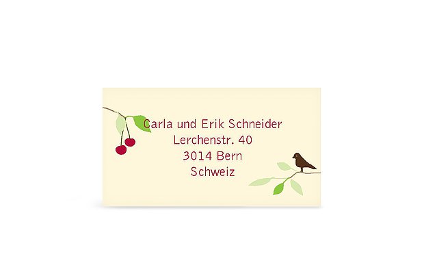 Empfängeraufkleber Geburtstag Lampions