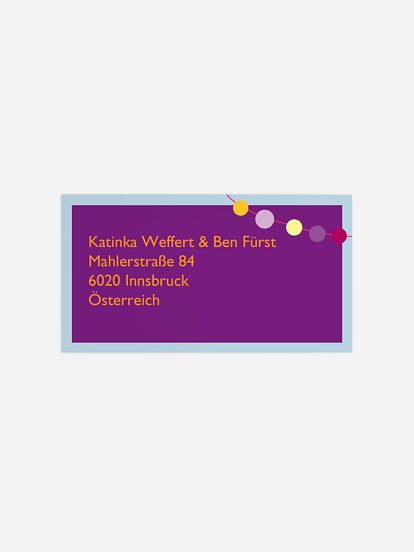 Empfängeraufkleber Party Lampenkette