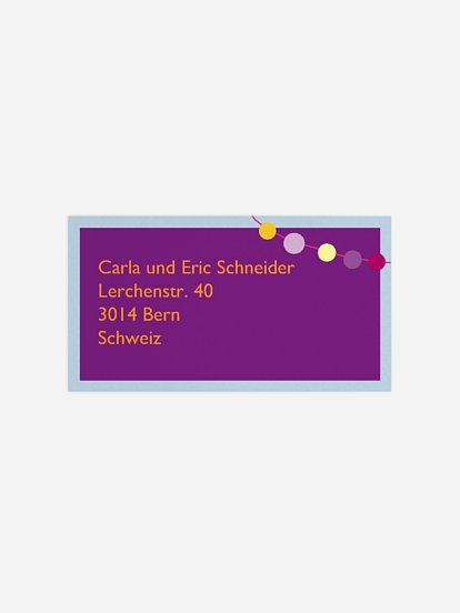 Empfängeraufkleber Party Lampenkette