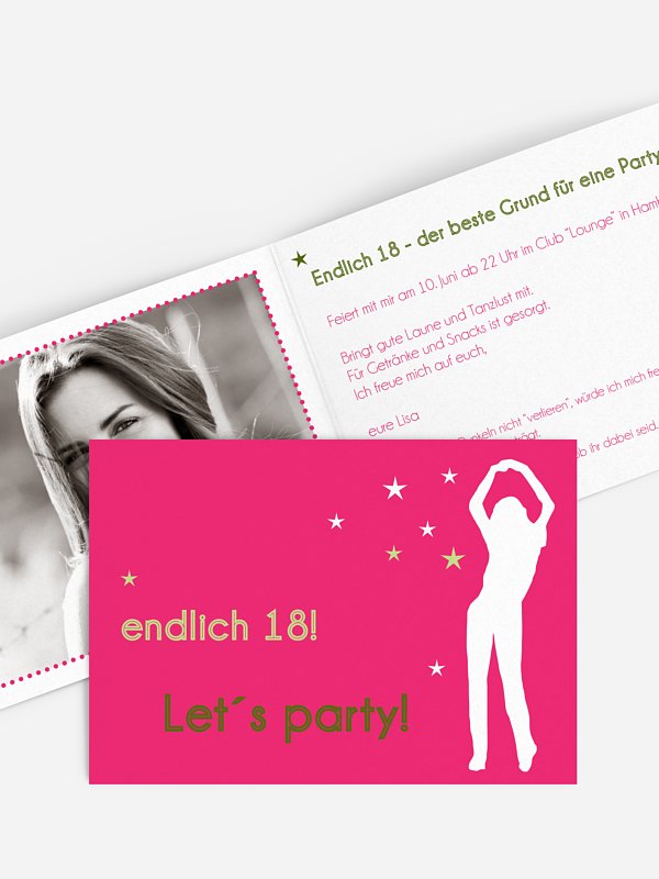 Partyeinladung Tanzend
