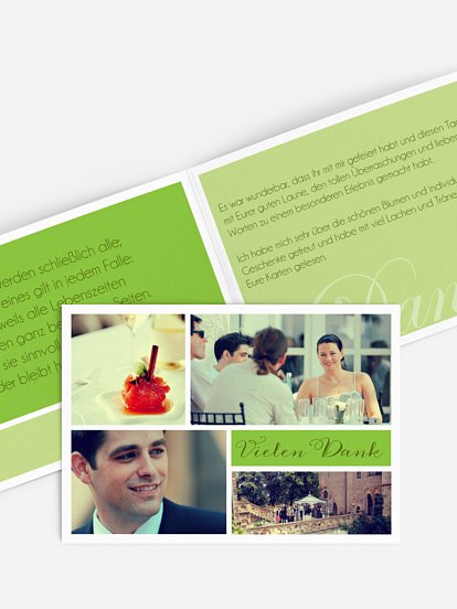 Dankeskarte Geburtstag Fotowand