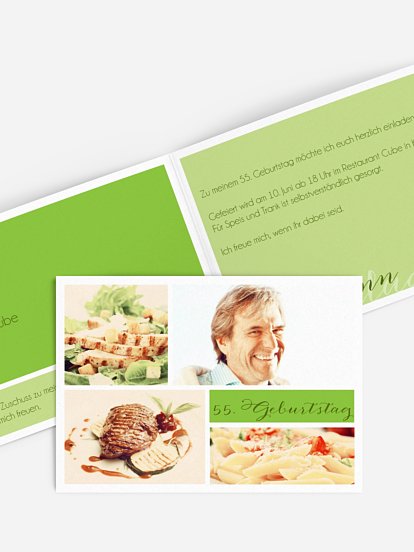 Geburtstagseinladung Fotowand