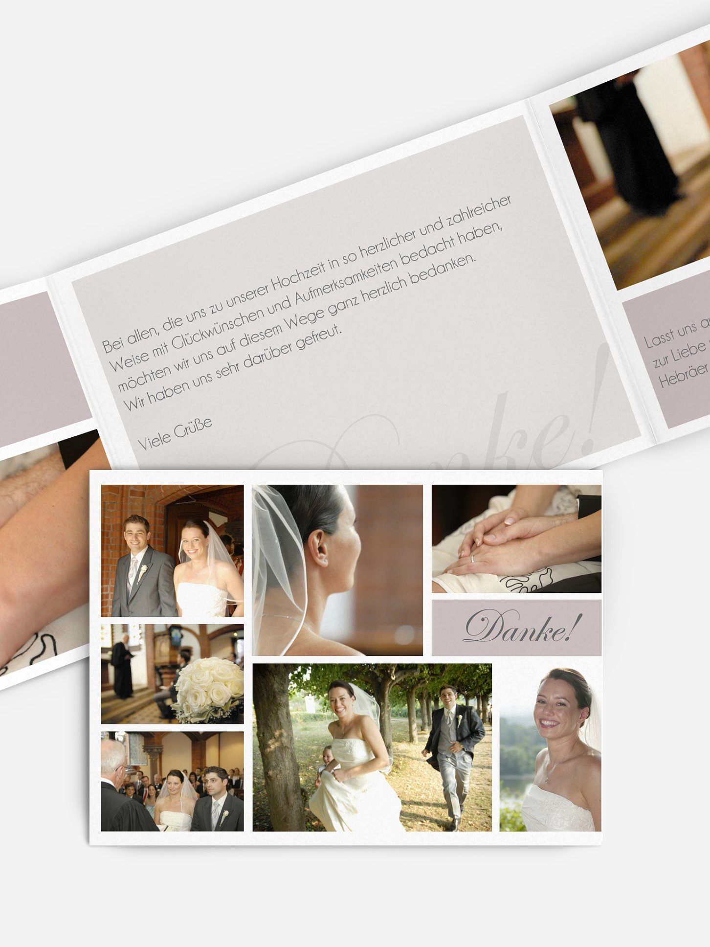 Dankeskarte Hochzeit Fotowand