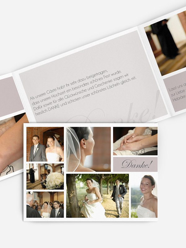 Dankeskarte Hochzeit Fotowand