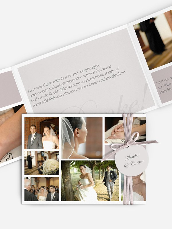 Dankeskarte Hochzeit Fotowand