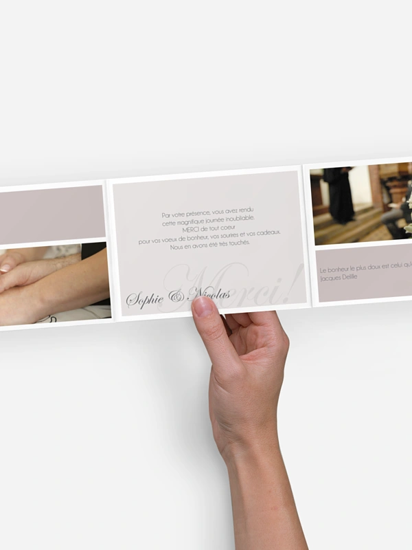 Carte de remerciements Galerie de photos