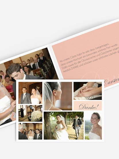 Dankeskarte Hochzeit Fotowand