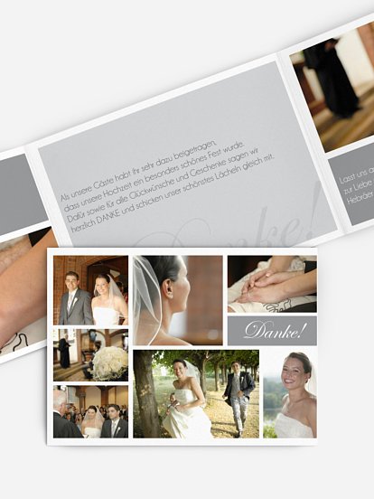 Dankeskarte Hochzeit Fotowand