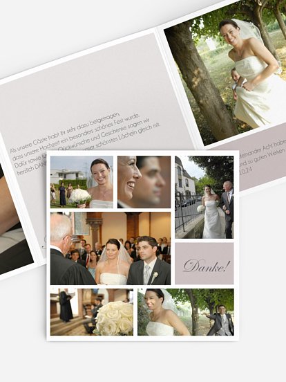 Dankeskarte Hochzeit Fotowand