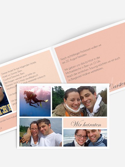 Hochzeitseinladung Fotowand