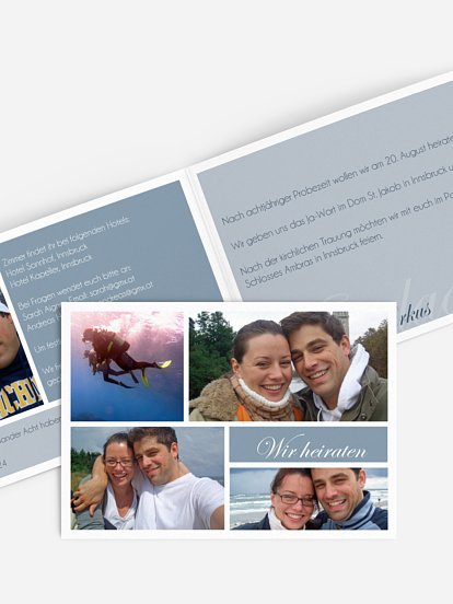 Hochzeitseinladung Fotowand