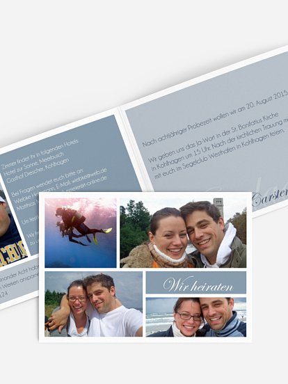 Hochzeitseinladung Fotowand