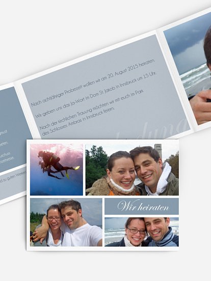 Hochzeitseinladung Fotowand