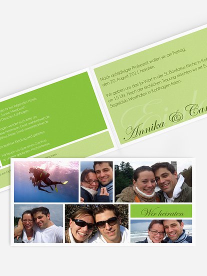 Hochzeitseinladung Fotowand