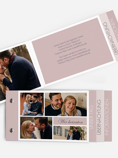 Hochzeitseinladung Fotowand