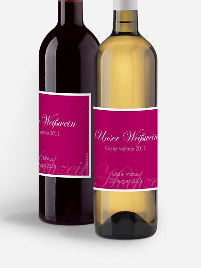 Flaschenetikett Hochzeit Fotowand