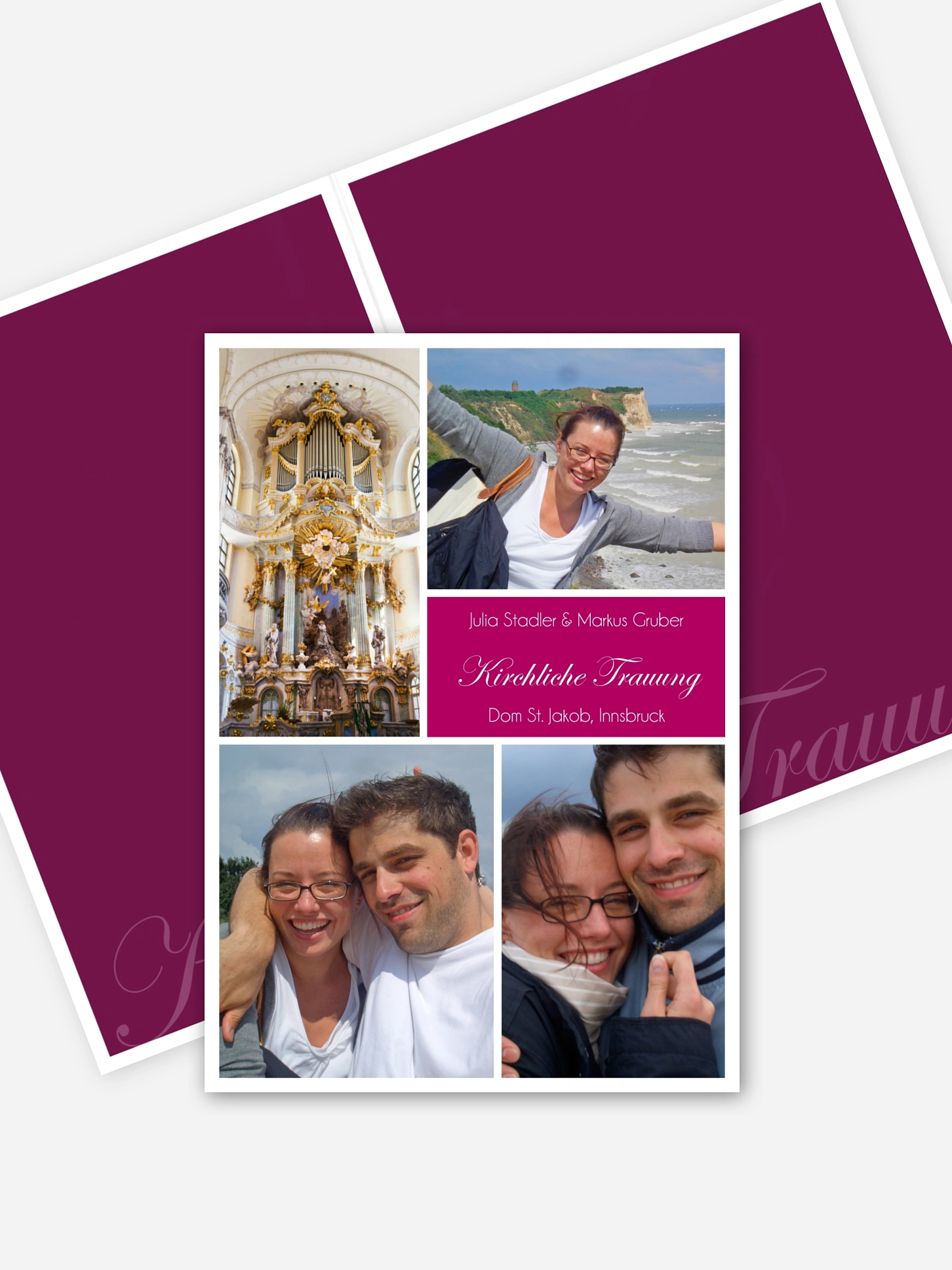 Kirchenheft Hochzeit Fotowand