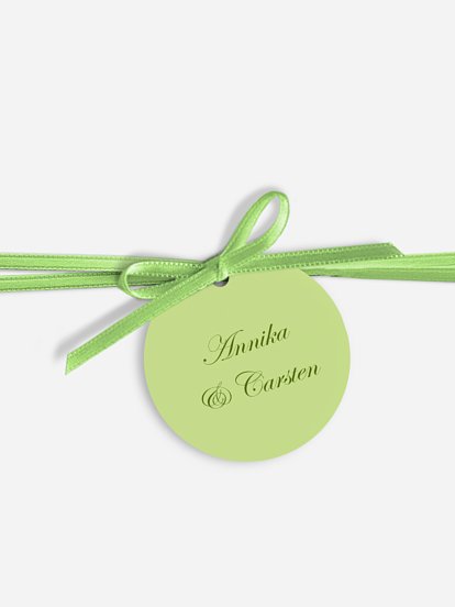 Anhänger mit Band zur Hochzeit Fotowand