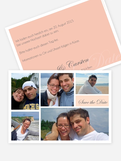Save-the-Date Karte Fotowand