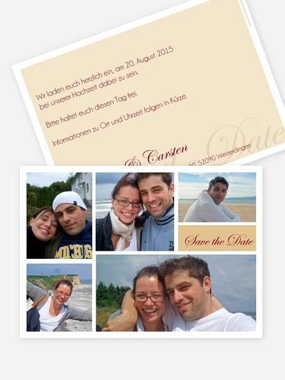 Save-the-Date Karte Fotowand