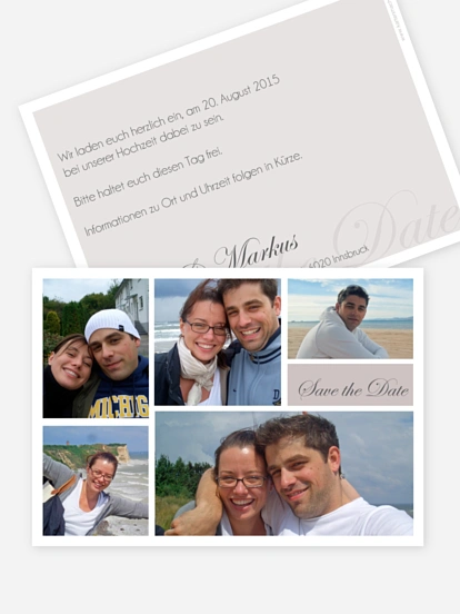 Save-the-Date Karte Fotowand