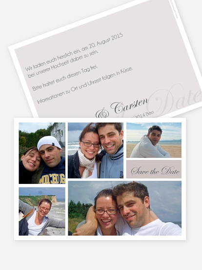 Save-the-Date Karte Fotowand