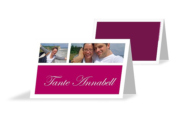 Tischkarte Hochzeit Fotowand
