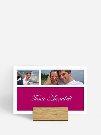 Tischkarte Hochzeit Fotowand