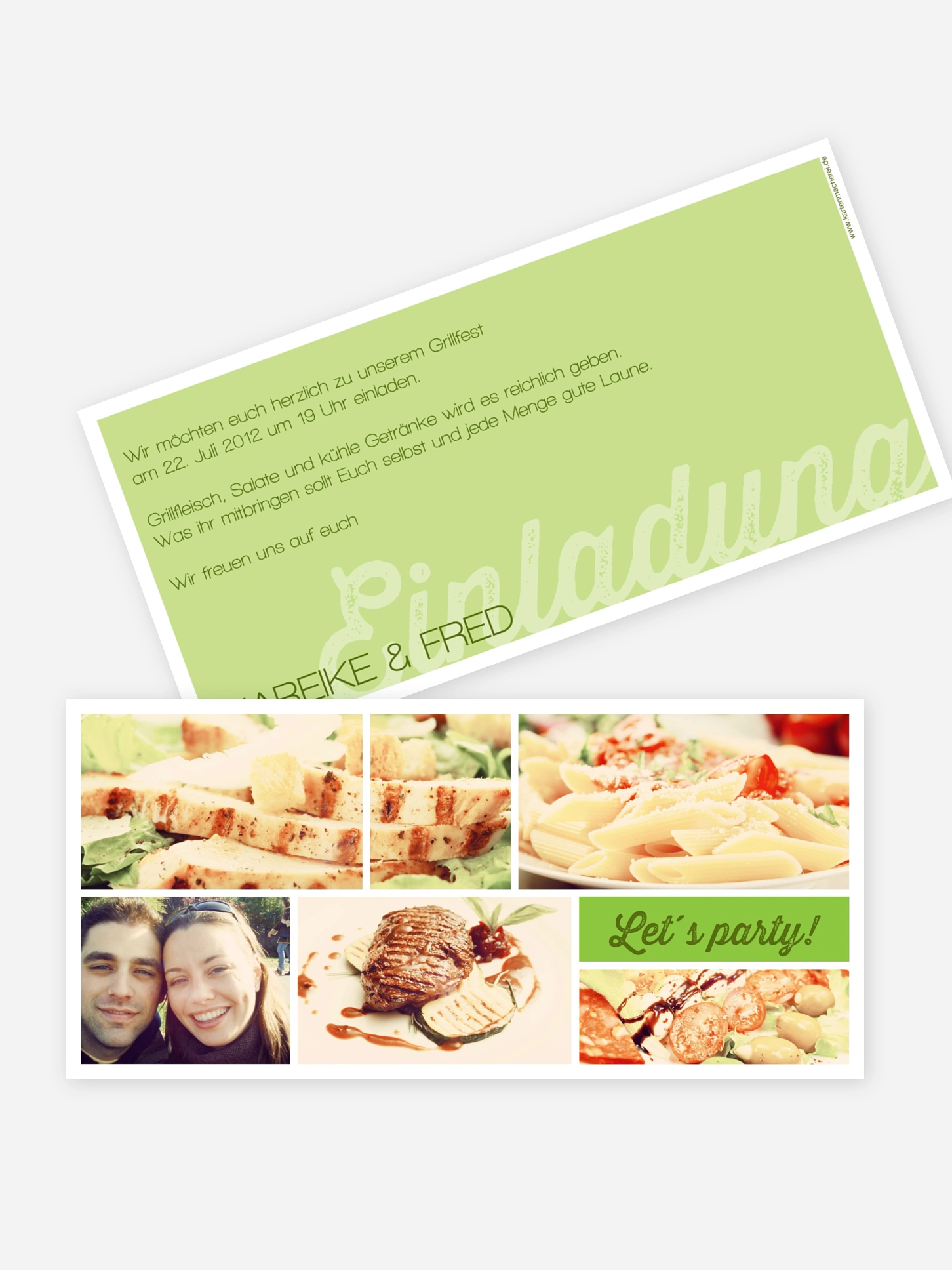 Partyeinladung Fotowand