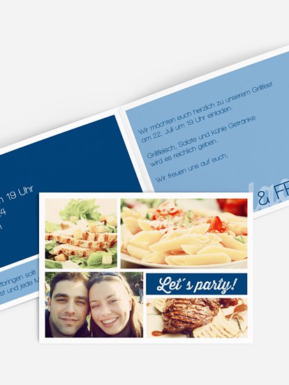 Partyeinladung Fotowand