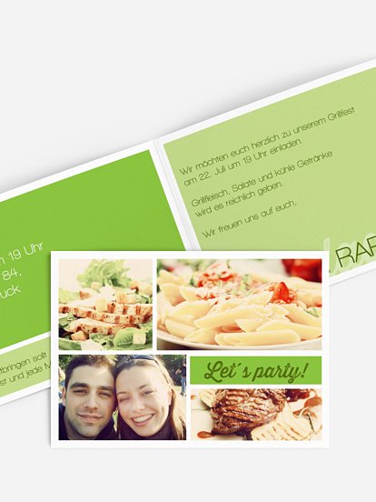 Partyeinladung Fotowand