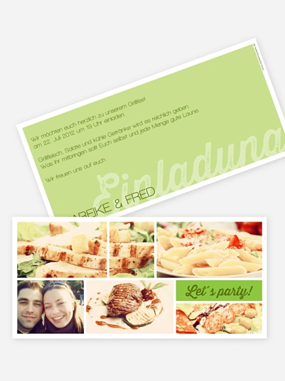 Partyeinladung Fotowand