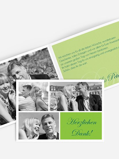 Danksagung zur Silberhochzeit Fotowand