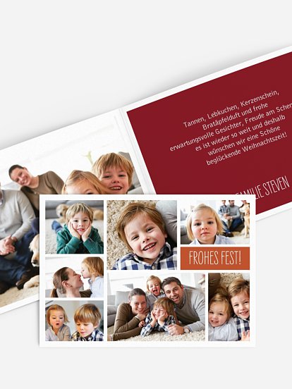 Weihnachtskarte Fotowand