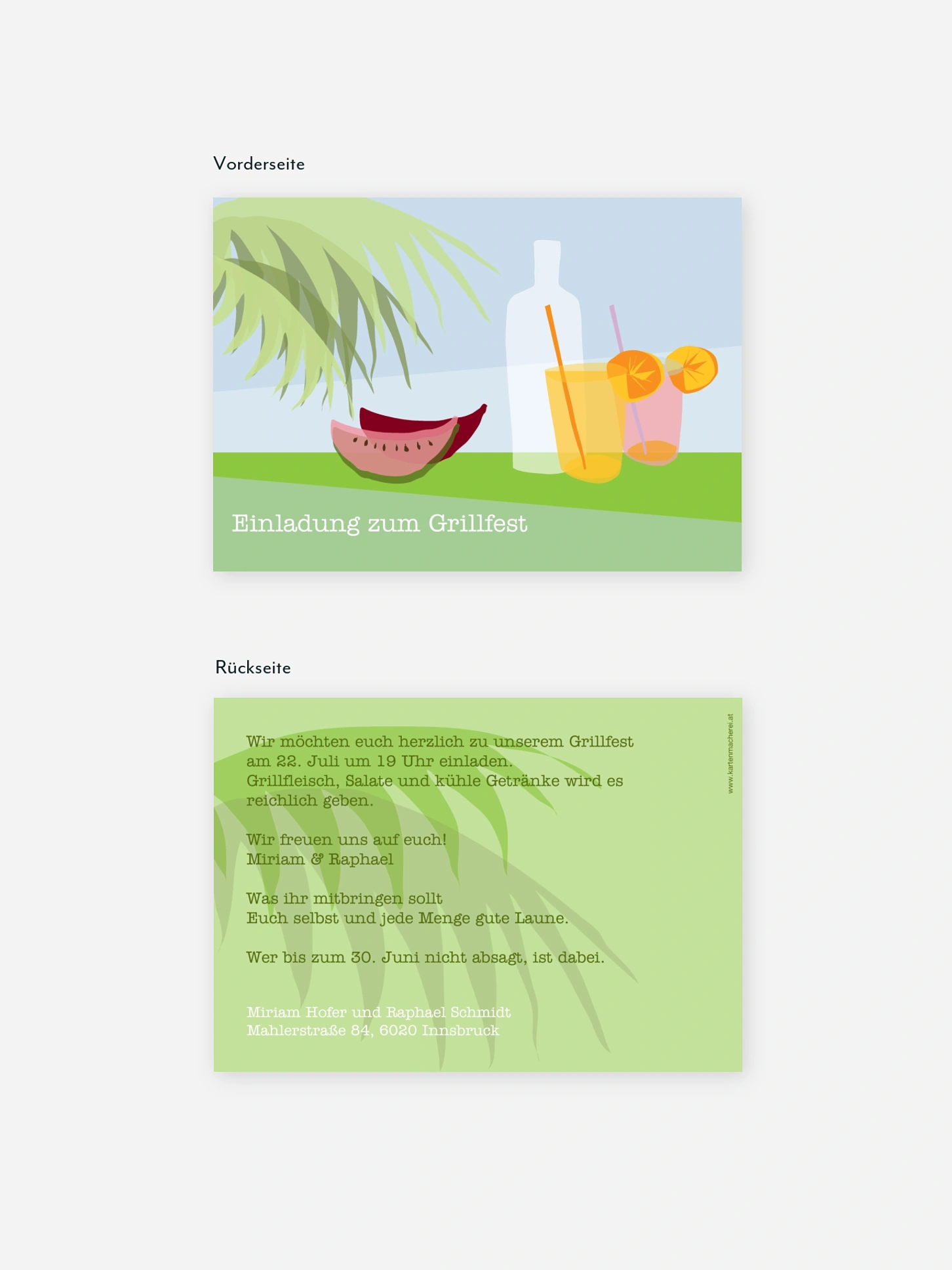 Partyeinladung Beachparty