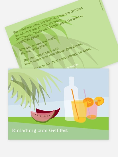 Partyeinladung Beachparty